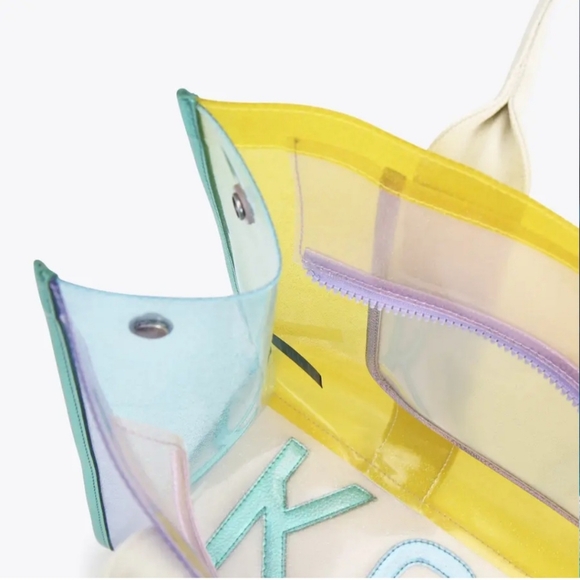 Kurt Geiger Large Southbank Iridescent Vinyl Tote Bag, NWT - Picture 9 of 9